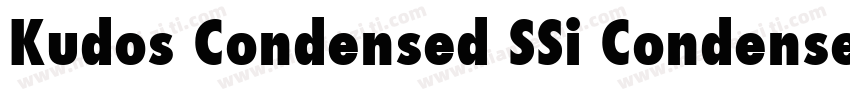 Kudos Condensed SSi Condensed Ital字体转换